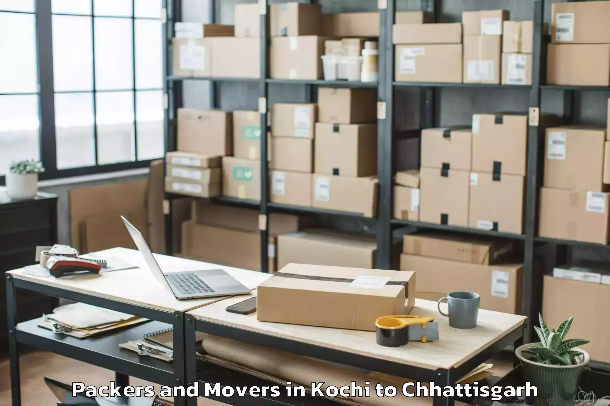 Trusted Kochi to Saraipali Packers And Movers